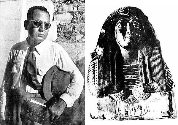 Закарий Гонейм и найденная им маска мумии